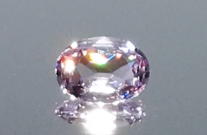 3.02ct Pink Taaffeite Ring with D Flawless Diamonds set in 18K White Gold