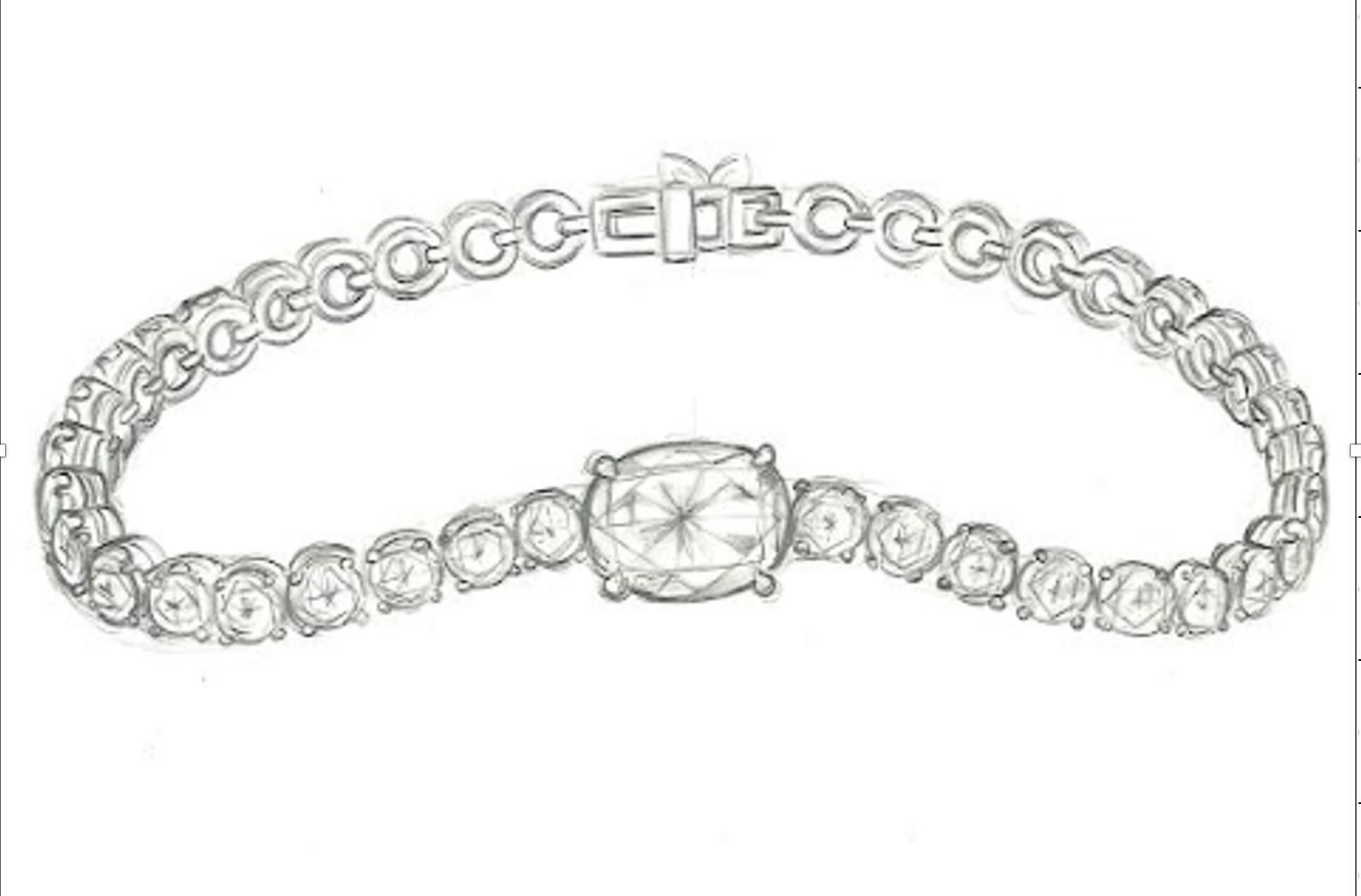 2.03ct Unheated Mogok Ruby Bracelet with D Flawless Diamonds set in 18K Yellow Gold