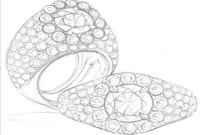 1.55ct Russian Horsetail Color Change Demantoid Ring with D Flawless Diamonds set in 18K Yellow Gold