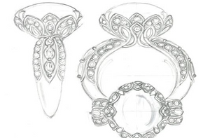 19.33ct Noble Star Spinel Ring with D Flawless Diamonds set in 18K Yellow Gold