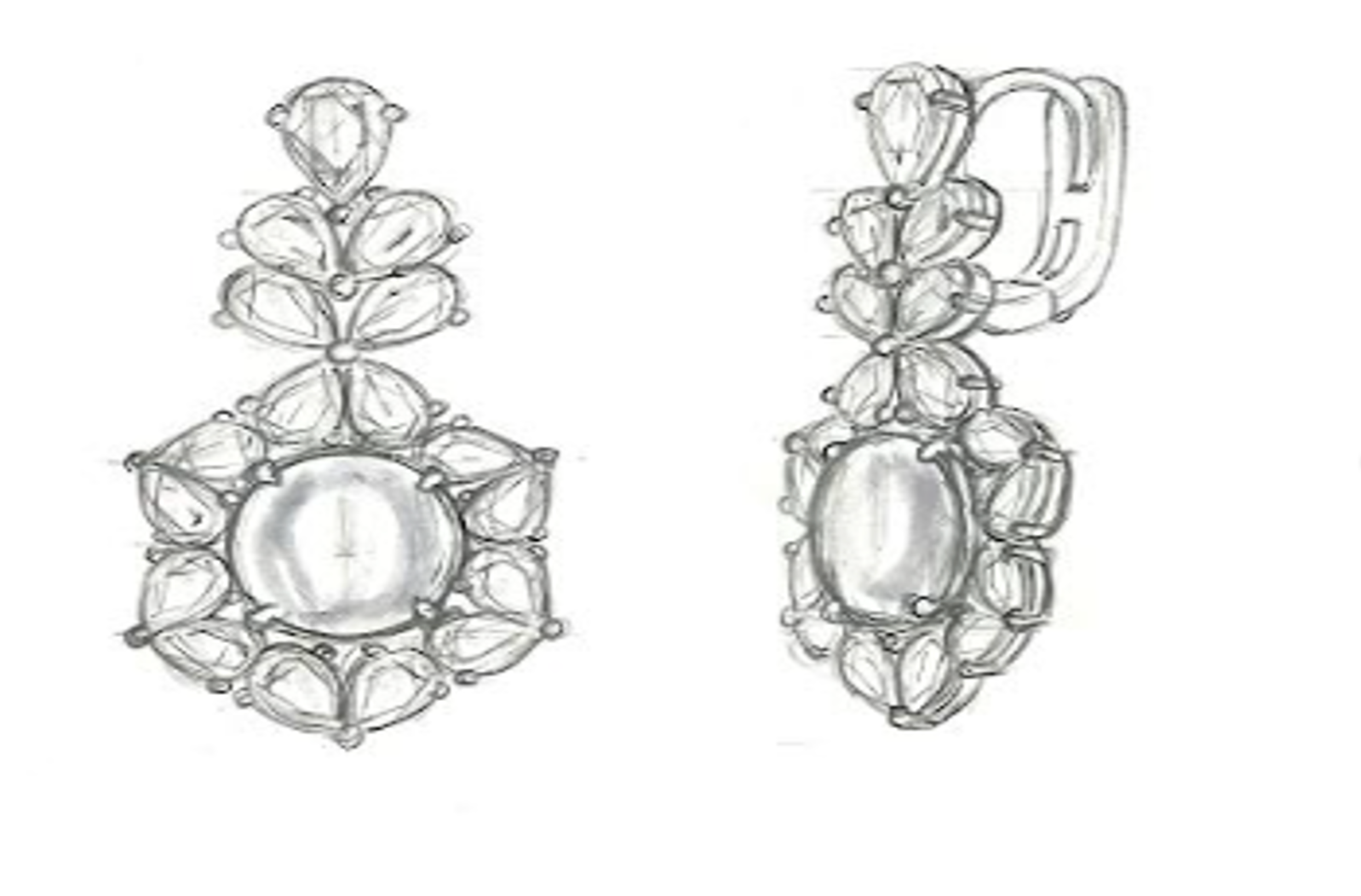 17.63ct Unheated Burmese Star Sapphire Earrings with D Flawless Diamonds set in 18K White Gold