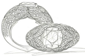 5.03ct Tatu Brazilian Aquamarine Ring with D Flawless Diamonds set in 18K Yellow Gold