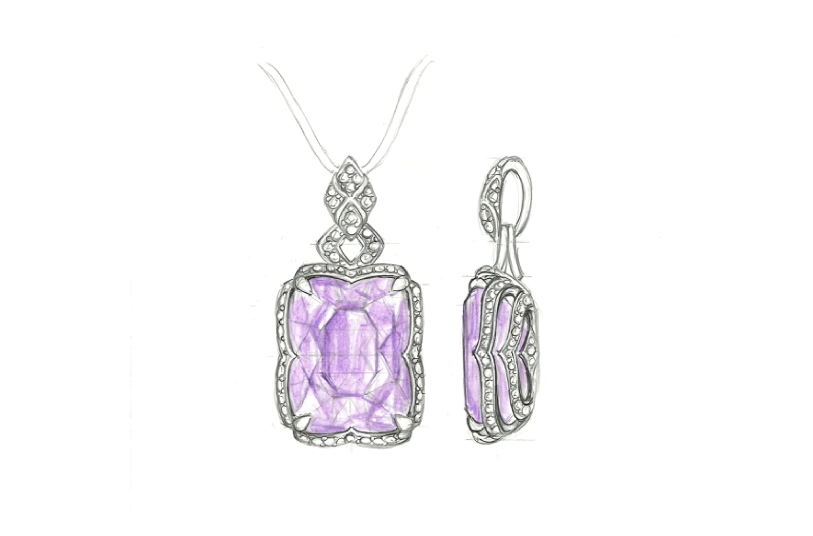 102.37ct Record Korean Blue Amethyst Necklace with D Flawless Diamonds set in 18K Yellow Gold