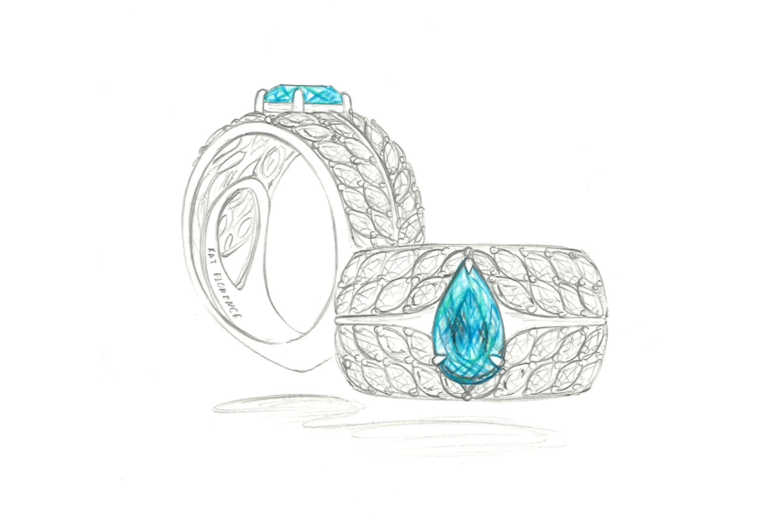 1.17ct Neon Brazilian Paraiba Ring with D Flawless Diamonds set in 18K White Gold
