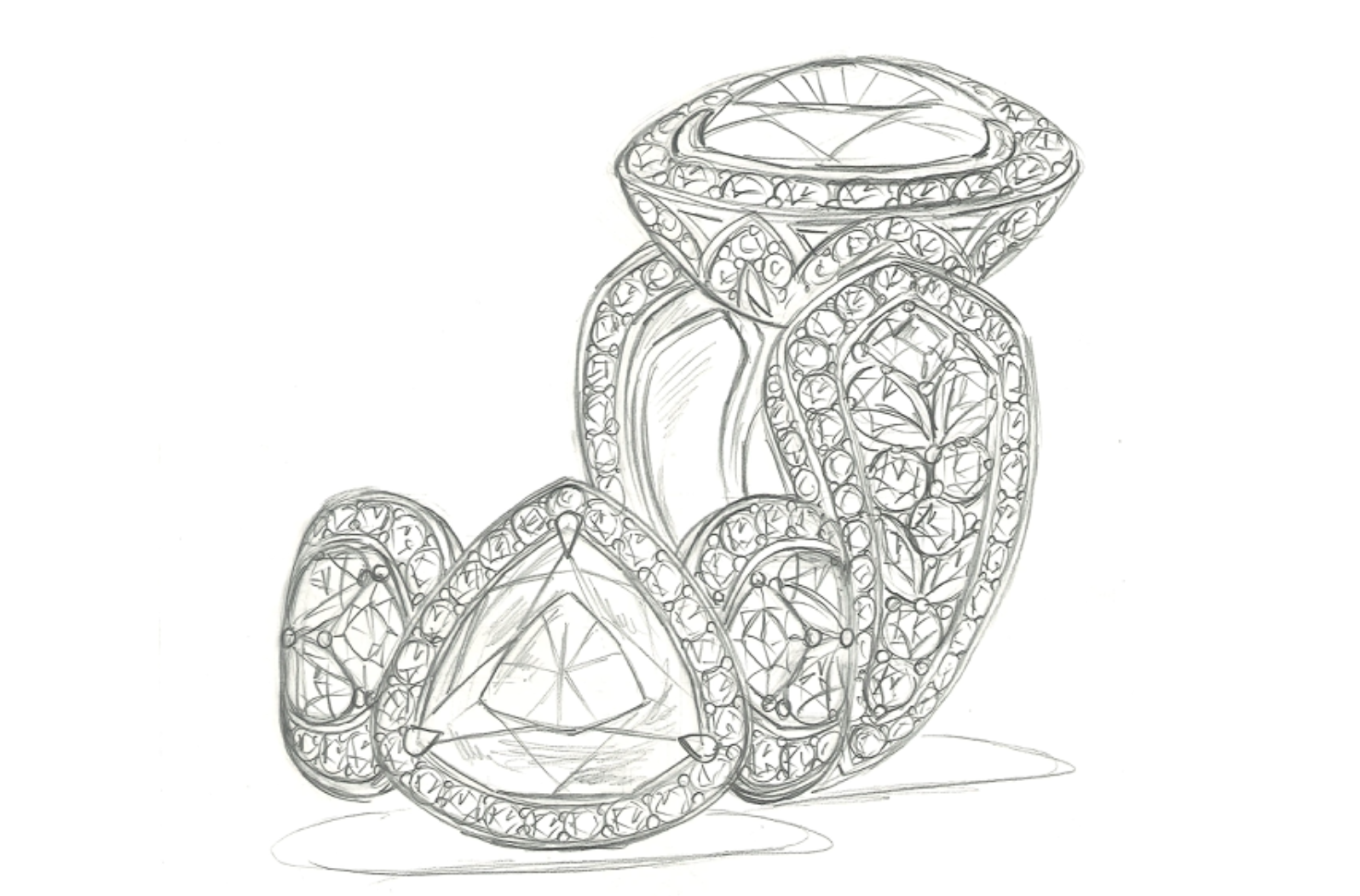 13.00ct Bulgarian Sphalerite Ring with D Flawless Diamonds set in 18K Yellow Gold