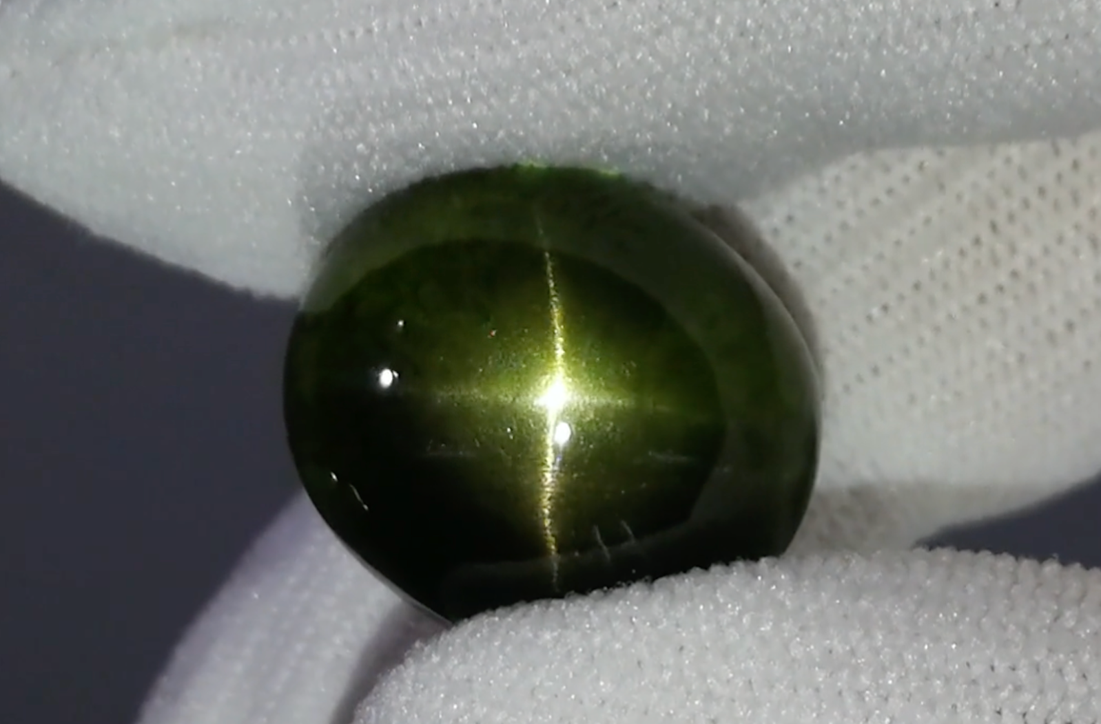 36.65ct Record Zarbagad Star Peridot Ring with D Flawless Diamonds set in 18K Yellow Gold