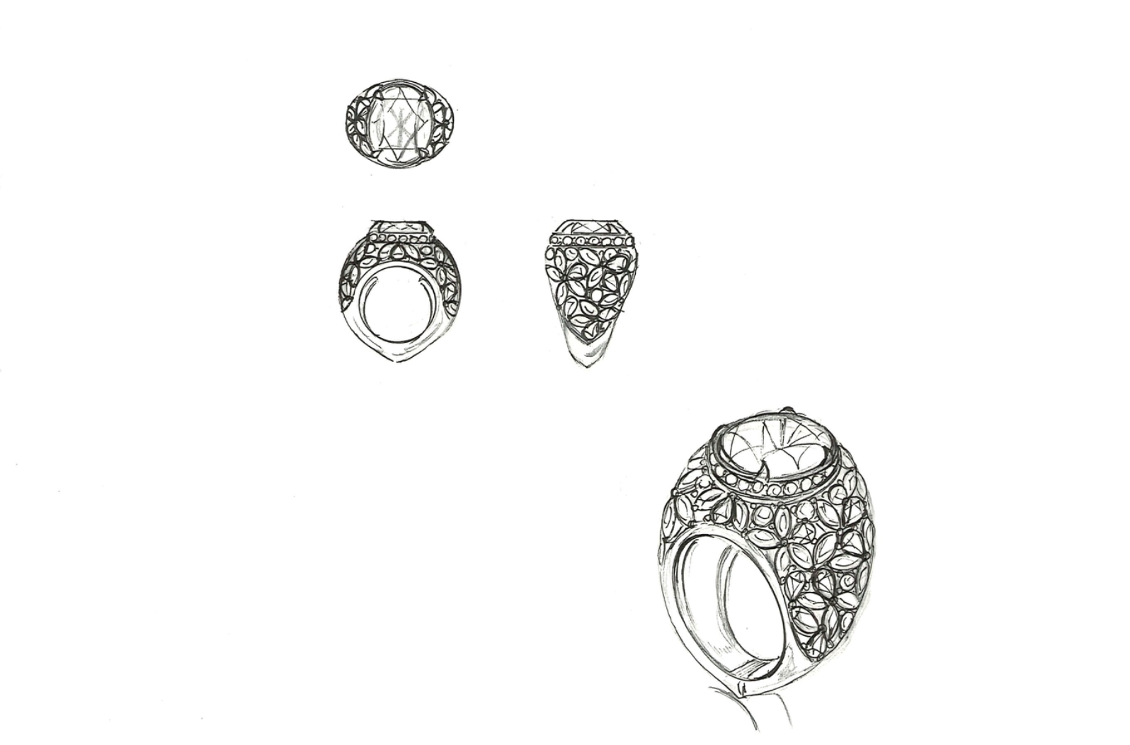 7.46ct Unheated Ethiopian Blue Sapphire Ring with D Flawless Diamonds set in 18K Yellow Gold