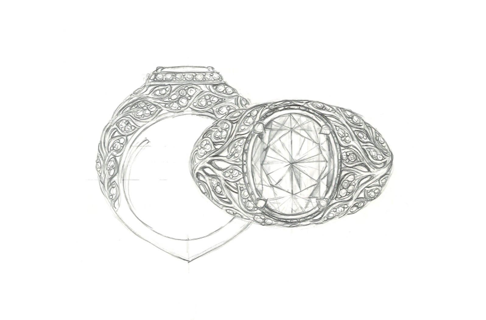 9.80ct Red Sweet Home Colorado Rhodochrosite Ring with D Flawless Diamonds set in 18K Yellow Gold