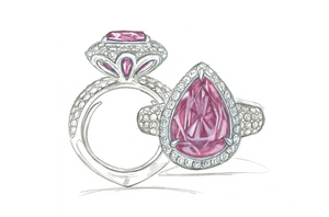 14.82ct Patroke Kunzite Ring with D Flawless Diamonds set in 18K White Gold