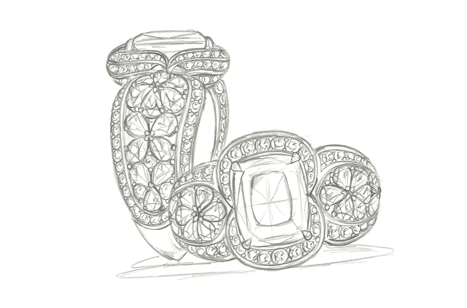 1.90ct Antique Russian Alexandrire Ring with D Flawless Diamonds set in 18K White Gold