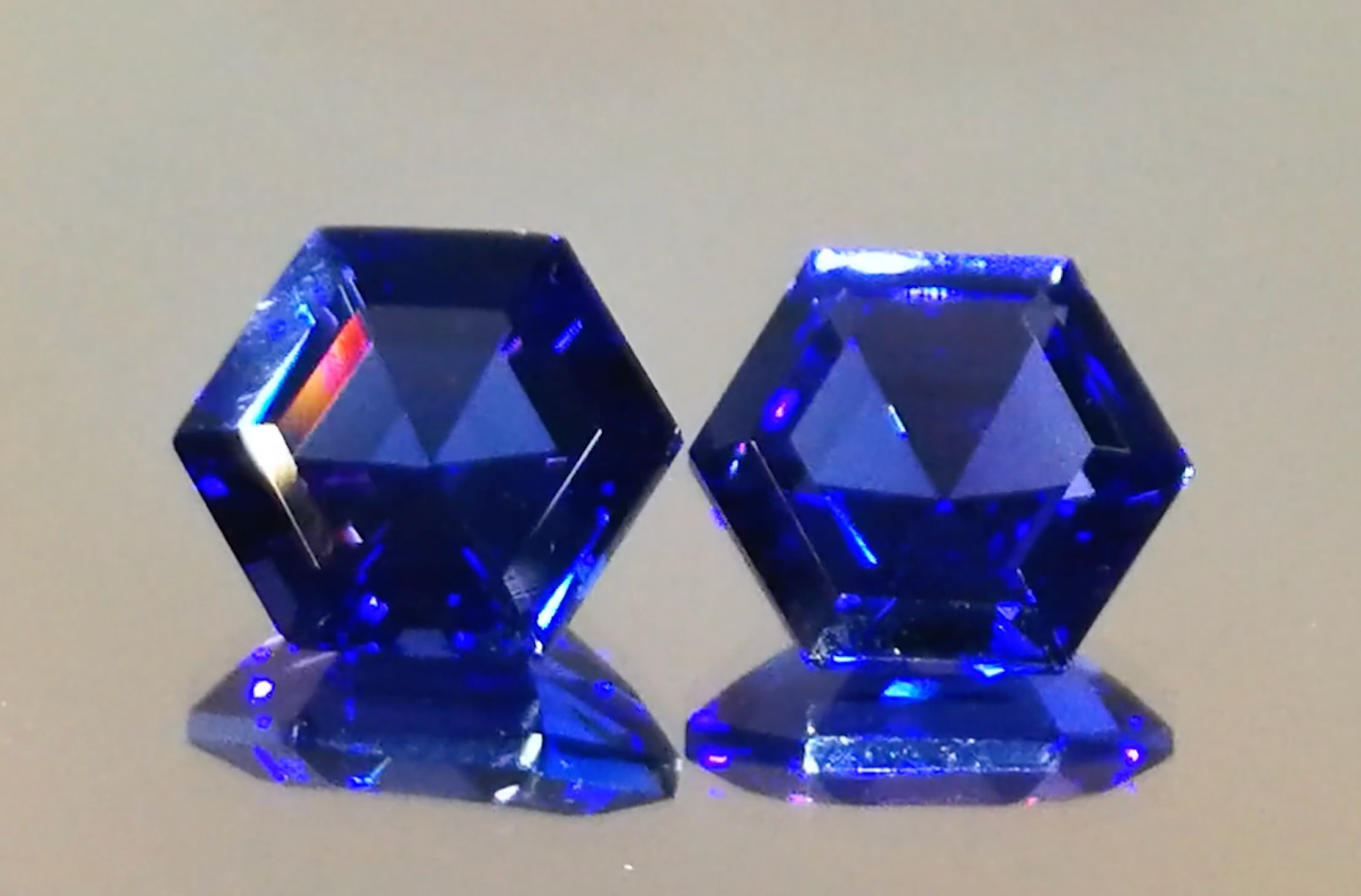 14.63ct Tanzanite Earrings with D Flawless Diamonds set in 18K Yellow Gold