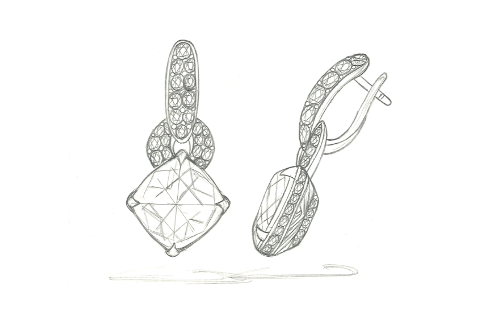 14.68ct Tanzanite Earrings with D Flawless Diamonds set in 18K White Gold