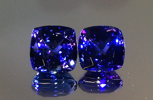 14.68ct Tanzanite Earrings with D Flawless Diamonds set in 18K White Gold