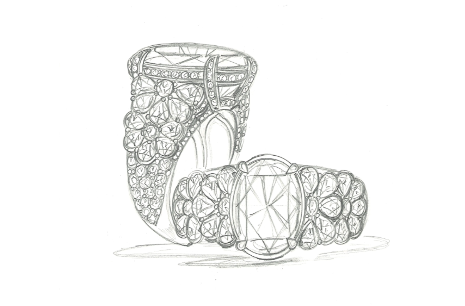 4.00ct Unheated Vivid Pink Sapphire Ring with D Flawless Diamonds set in 18K White Gold