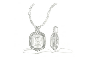 29.40ct Nigerian Bi Color Morganite Necklace with D Flawless Diamonds set in 18K White Gold