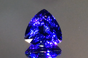 8.13ct Tanzanite Ring with D Flawless Diamonds set in 18K White Gold