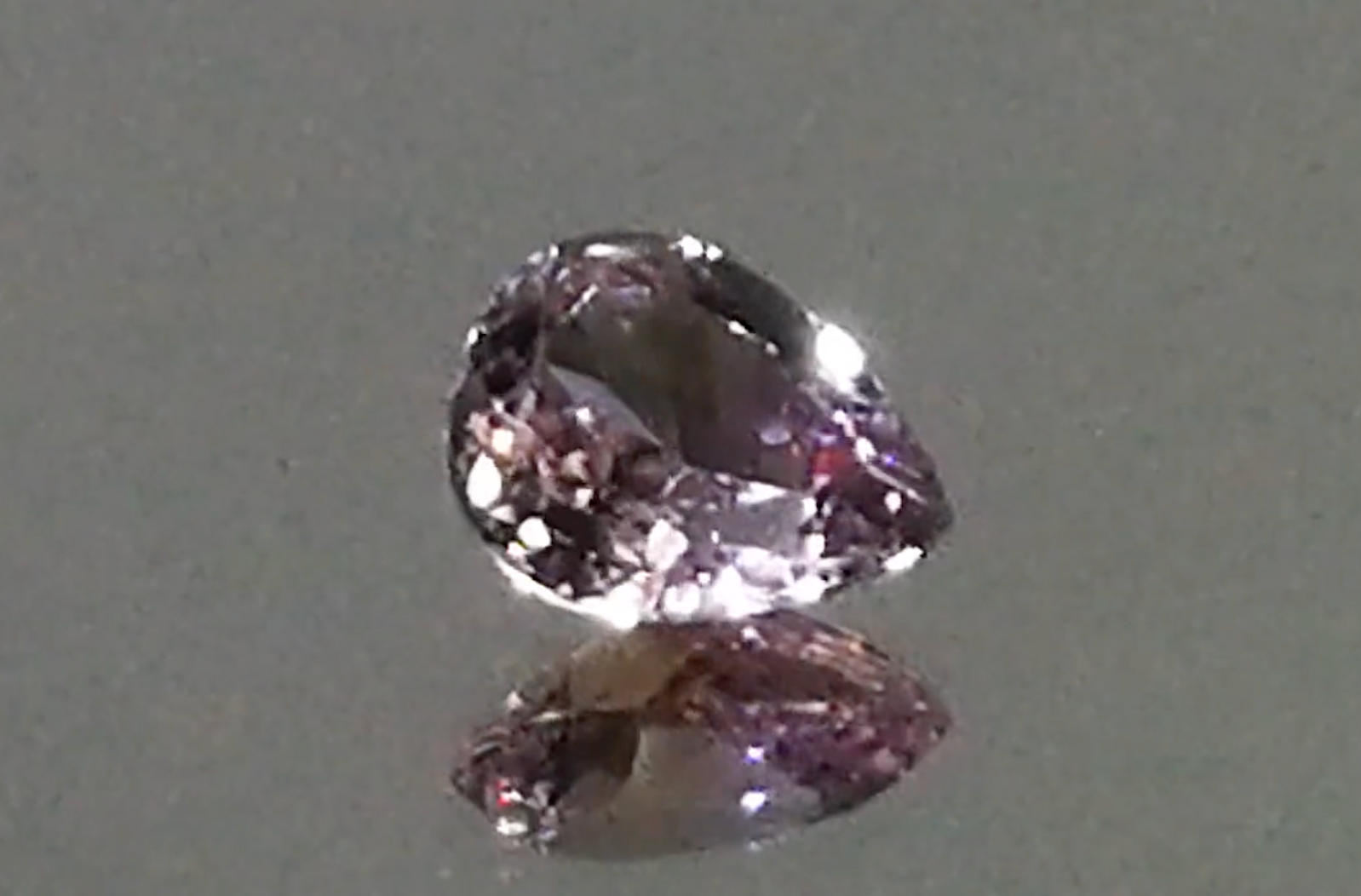 2.21ct Pink Tanzanite Ring with D Flawless Diamonds set in 18K White Gold