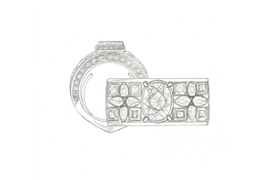 1.75ct Sapphirine Ring with D Flawless Diamonds set in 18K White Gold