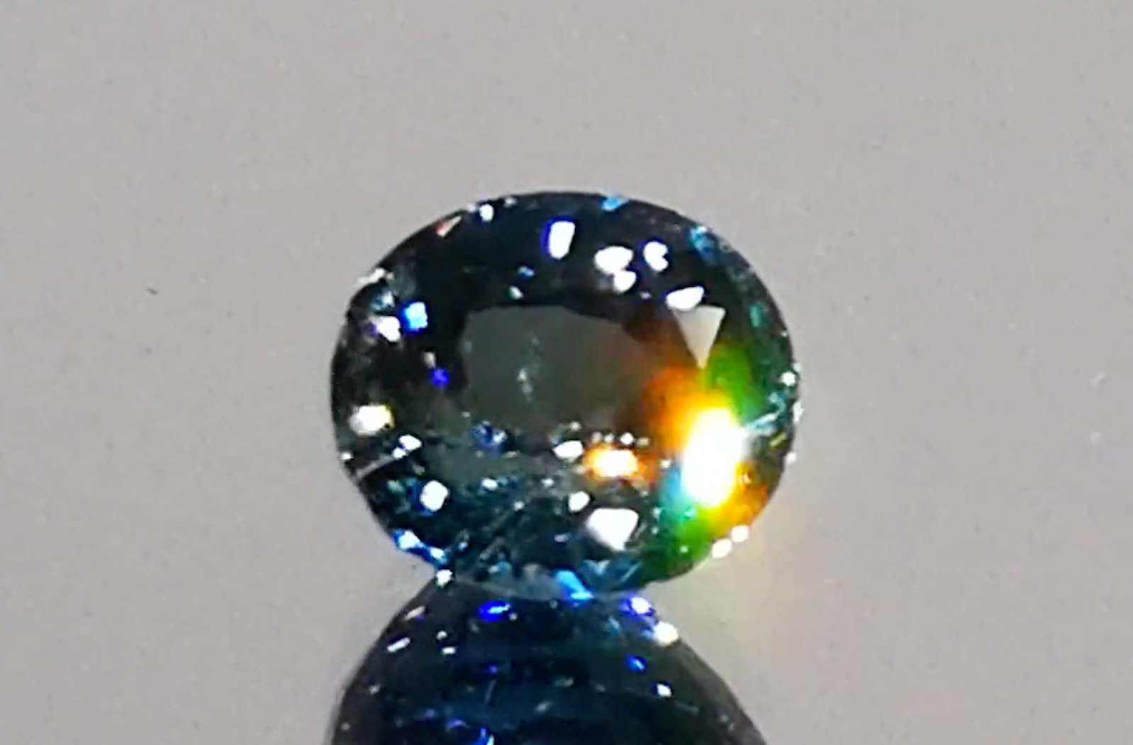 1.75ct Sapphirine Ring with D Flawless Diamonds set in 18K White Gold