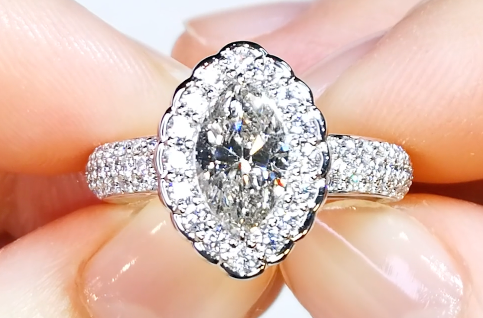 1.34ct Argyle Salt And Pepper Diamond Ring with D Flawless Diamonds set in Platinum