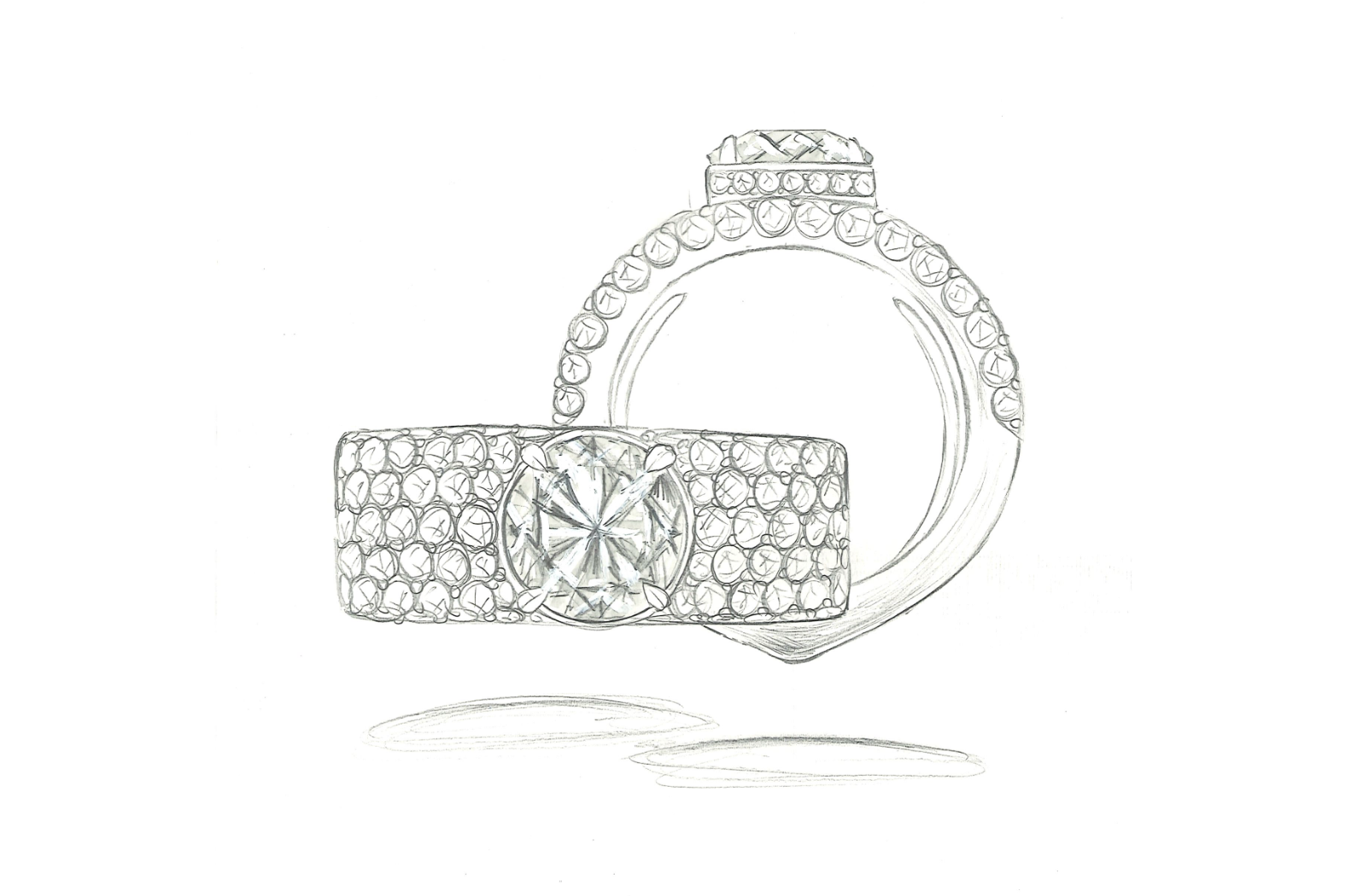 1.18ct Argyle Salt And Pepper Diamond Ring with D Flawless Diamonds set in 18K Yellow Gold