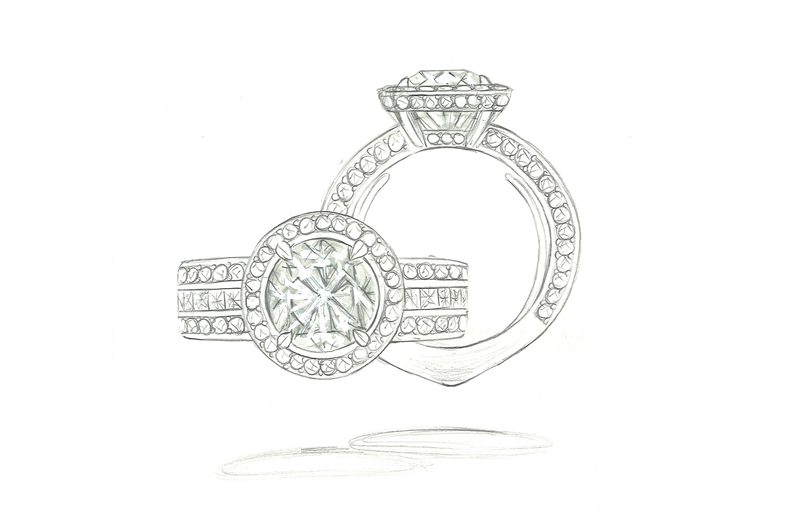 1.76ct Argyle Salt And Pepper Diamond Ring with D Flawless Diamonds set in 18K White Gold