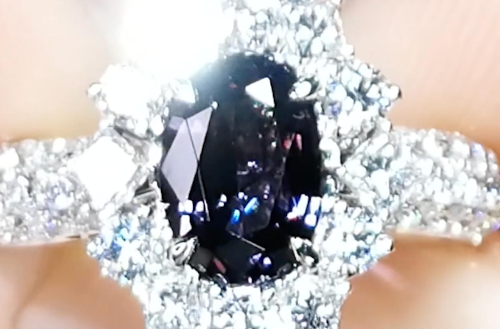 1.99ct Blue Garnet Color Change Ring with D Flawless Diamonds set in 18K White Gold