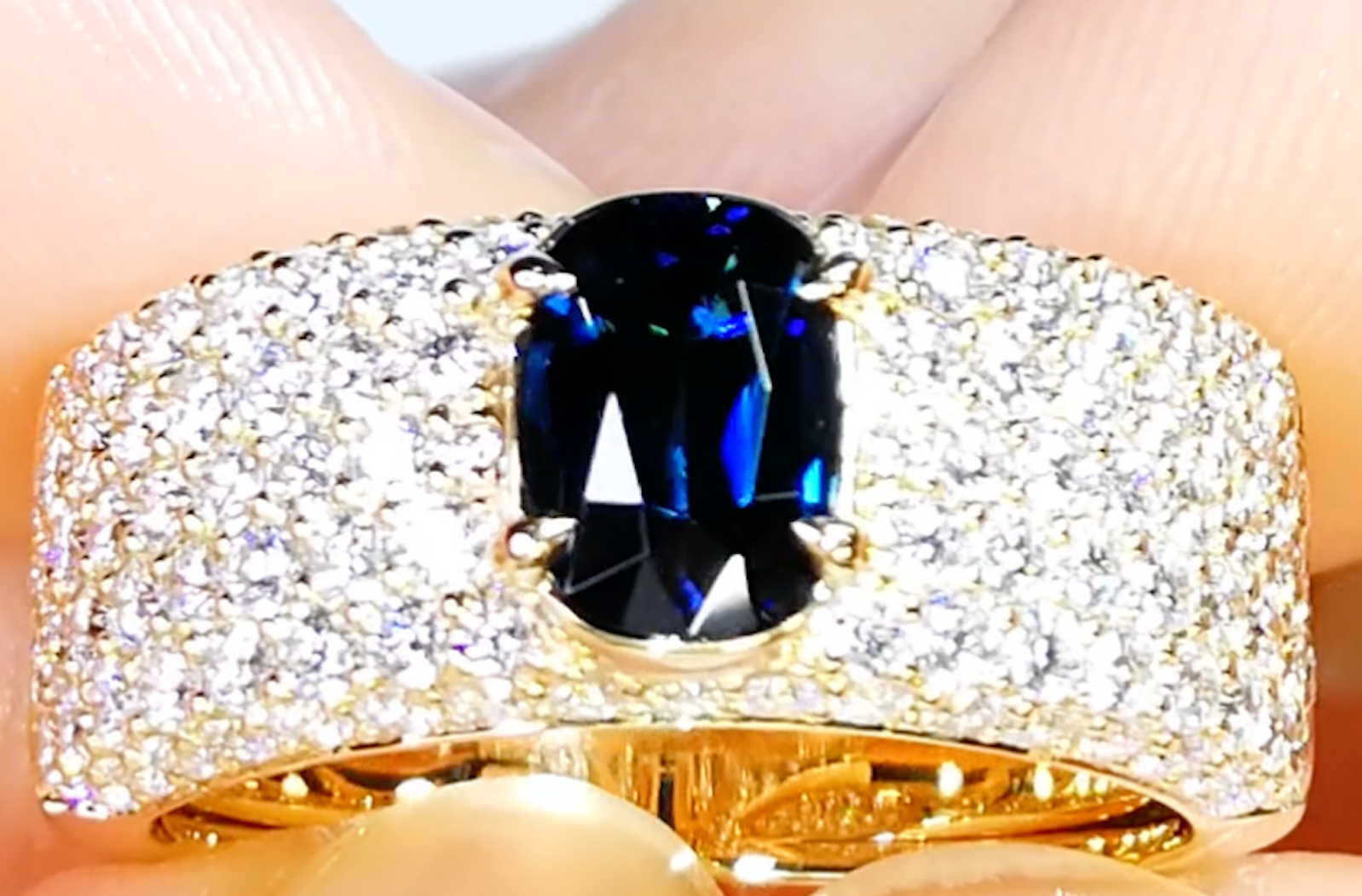 1.49ct Burmese Color Change Natural Zircon Ring with D Flawless Diamonds set in 18K Yellow Gold