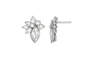 2.32ct D Flawless Golconda Diamond Earrings with D Flawless Diamonds set in 18K White Gold