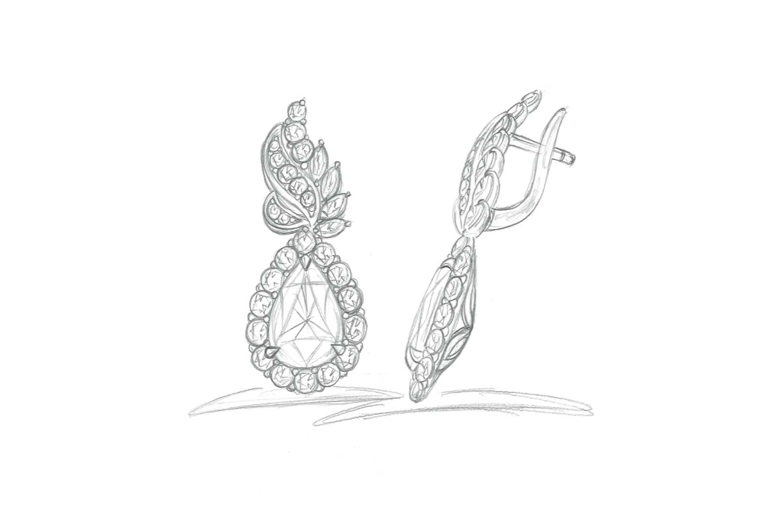 2.04ct D Flawless Golconda Diamond Earrings with D Flawless Diamonds set in 18K White Gold