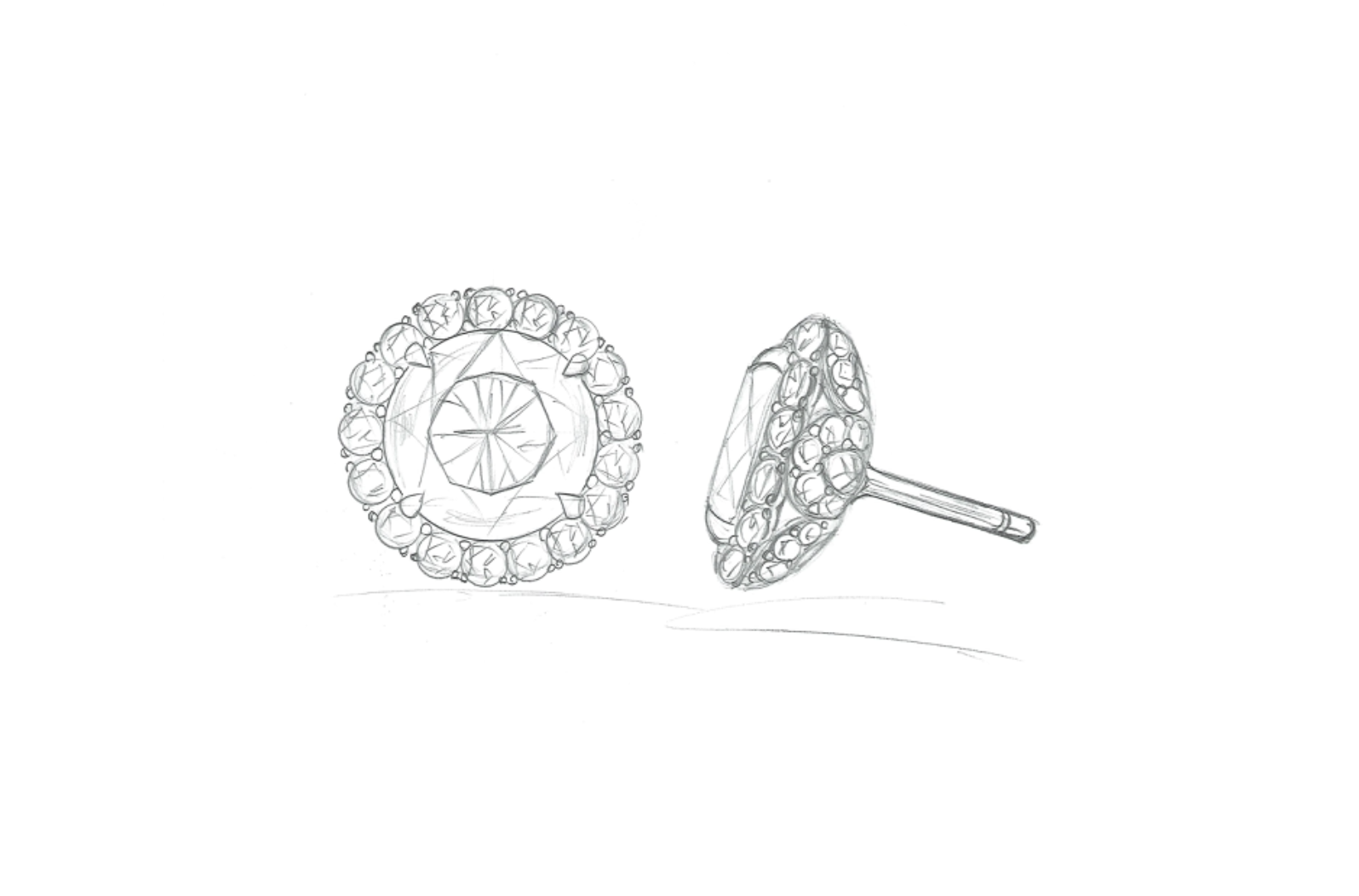 2.03ct D Flawless Golconda Diamond Earrings with D Flawless Diamonds set in 18K White Gold