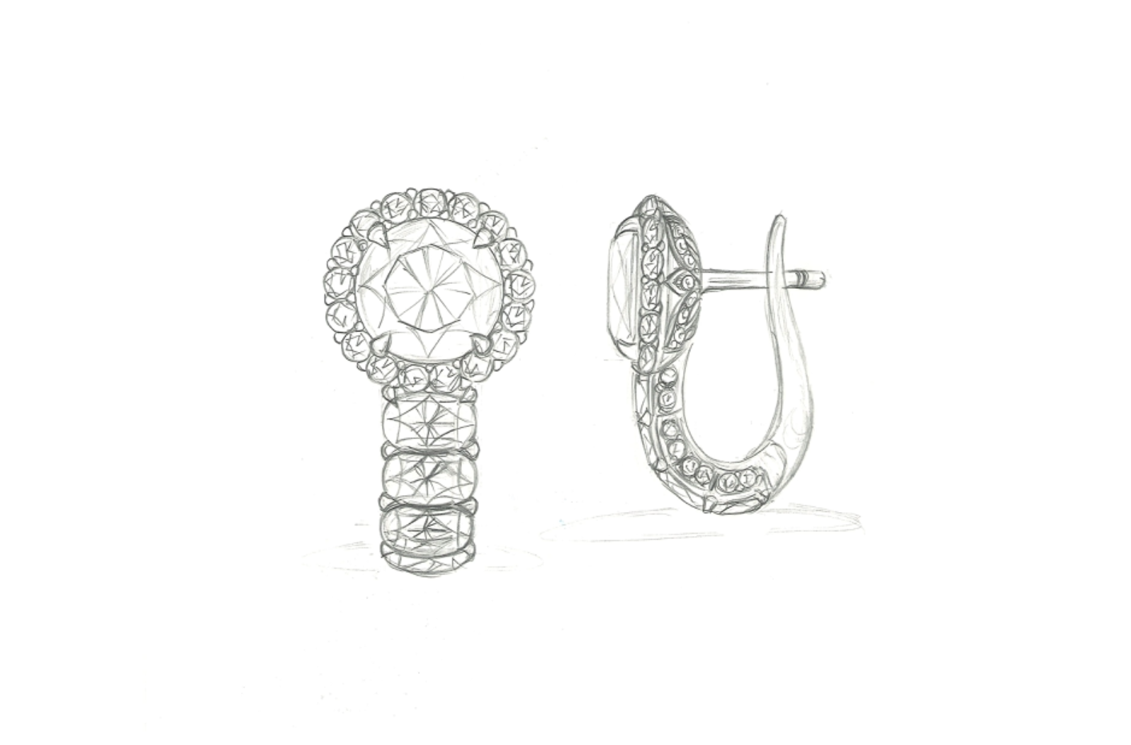 4.03ct D Flawless Golconda Diamond Earrings with D Flawless Diamonds set in 18K White Gold