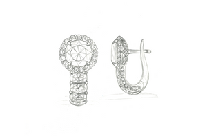 4.03ct D Flawless Golconda Diamond Earrings with D Flawless Diamonds set in 18K White Gold