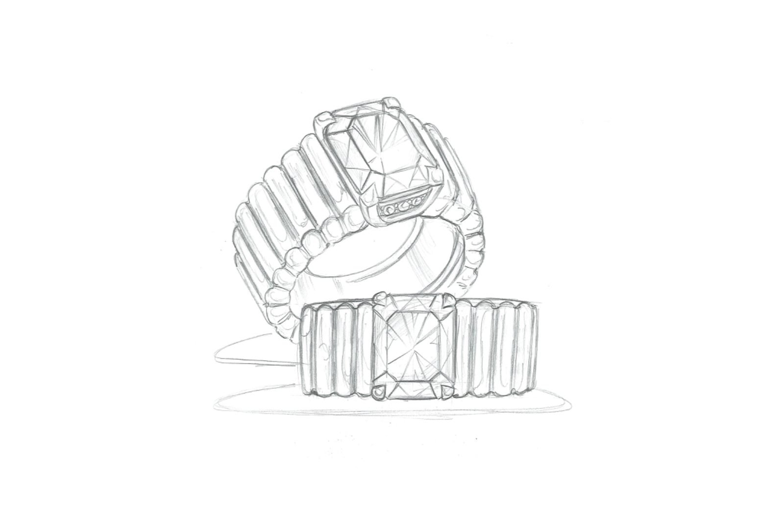 5.01ct D Flawless Golconda Diamond Ring with D Flawless Diamonds set in 18K Yellow Gold