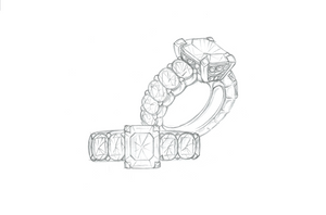 2.09ct D Flawless Golconda Diamond Ring with D Flawless Diamonds set in 18K White Gold