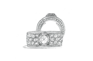 1.20ct D Flawless Golconda Diamond Ring with D Flawless Diamonds set in Platinum