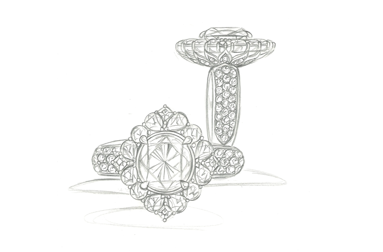 3.01ct D Flawless Golconda Diamond Ring with D Flawless Diamonds set in 18K Yellow Gold