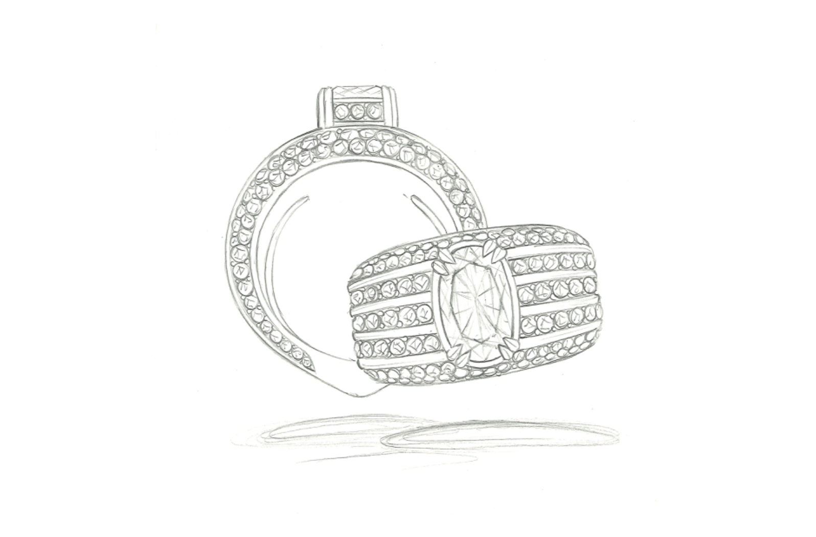 1.03ct D Flawless Golconda Diamond Ring with D Flawless Diamonds set in 18K White Gold