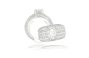 1.03ct D Flawless Golconda Diamond Ring with D Flawless Diamonds set in 18K White Gold