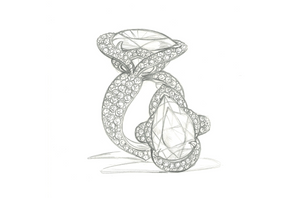 5.02ct D Flawless Golconda Diamond Ring with D Flawless Diamonds set in 18K White Gold