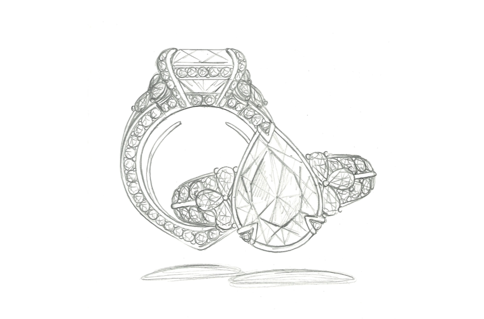 3.01ct D Flawless Golconda Diamond Ring with D Flawless Diamonds set in 18K Yellow Gold