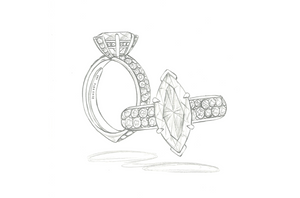1.05ct D Flawless Golconda Diamond Ring with D Flawless Diamonds set in Platinum