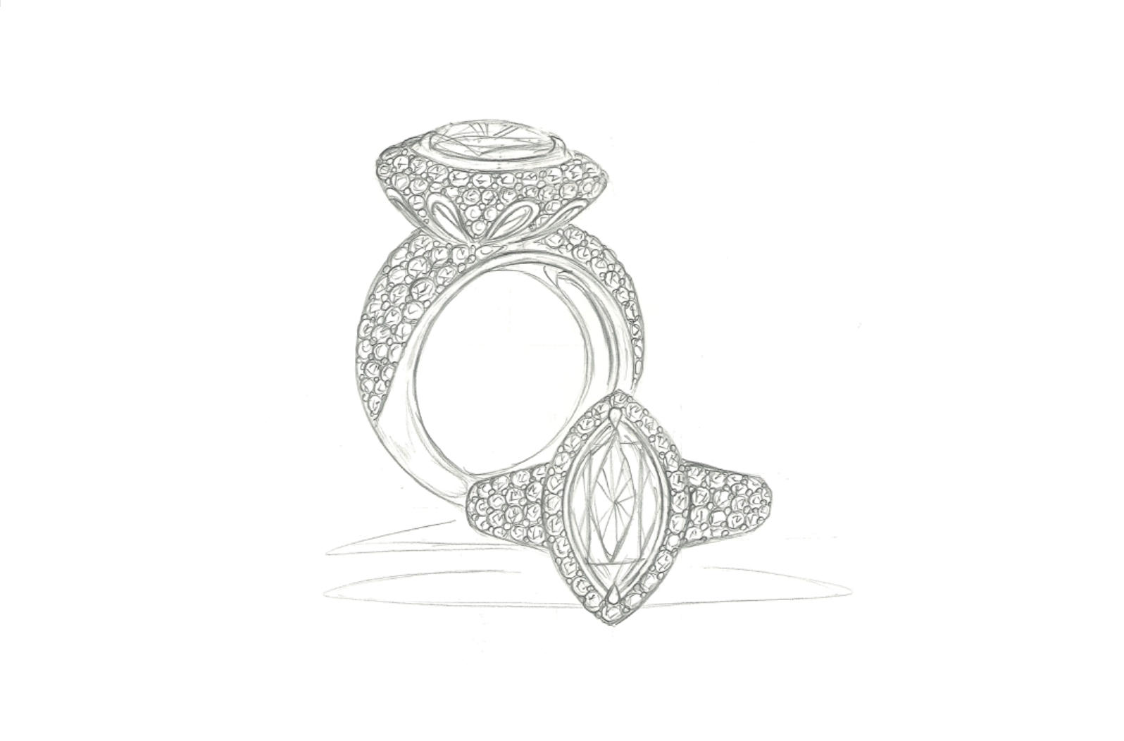 1.05ct D Flawless Golconda Diamond Ring with D Flawless Diamonds set in 18K White Gold