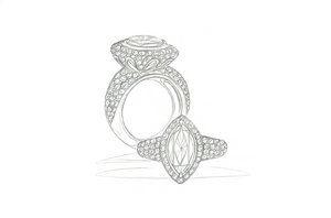 1.05ct D Flawless Golconda Diamond Ring with D Flawless Diamonds set in 18K White Gold