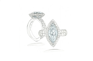 1.02ct D Flawless Golconda Diamond Ring with D Flawless Diamonds set in 18K Yellow Gold
