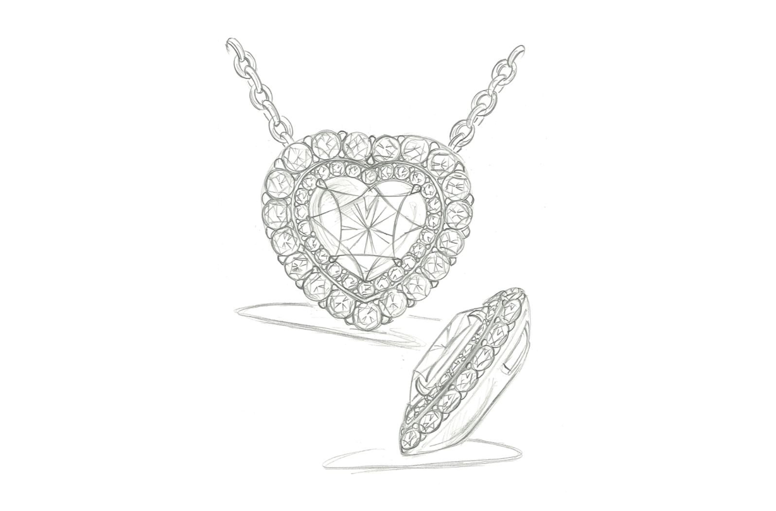 2.01ct D Flawless Golconda Diamond Necklace with D Flawless Diamonds set in 18K White Gold