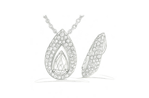 3.01ct D Flawless Golconda Diamond Necklace with D Flawless Diamonds set in 18K Yellow Gold