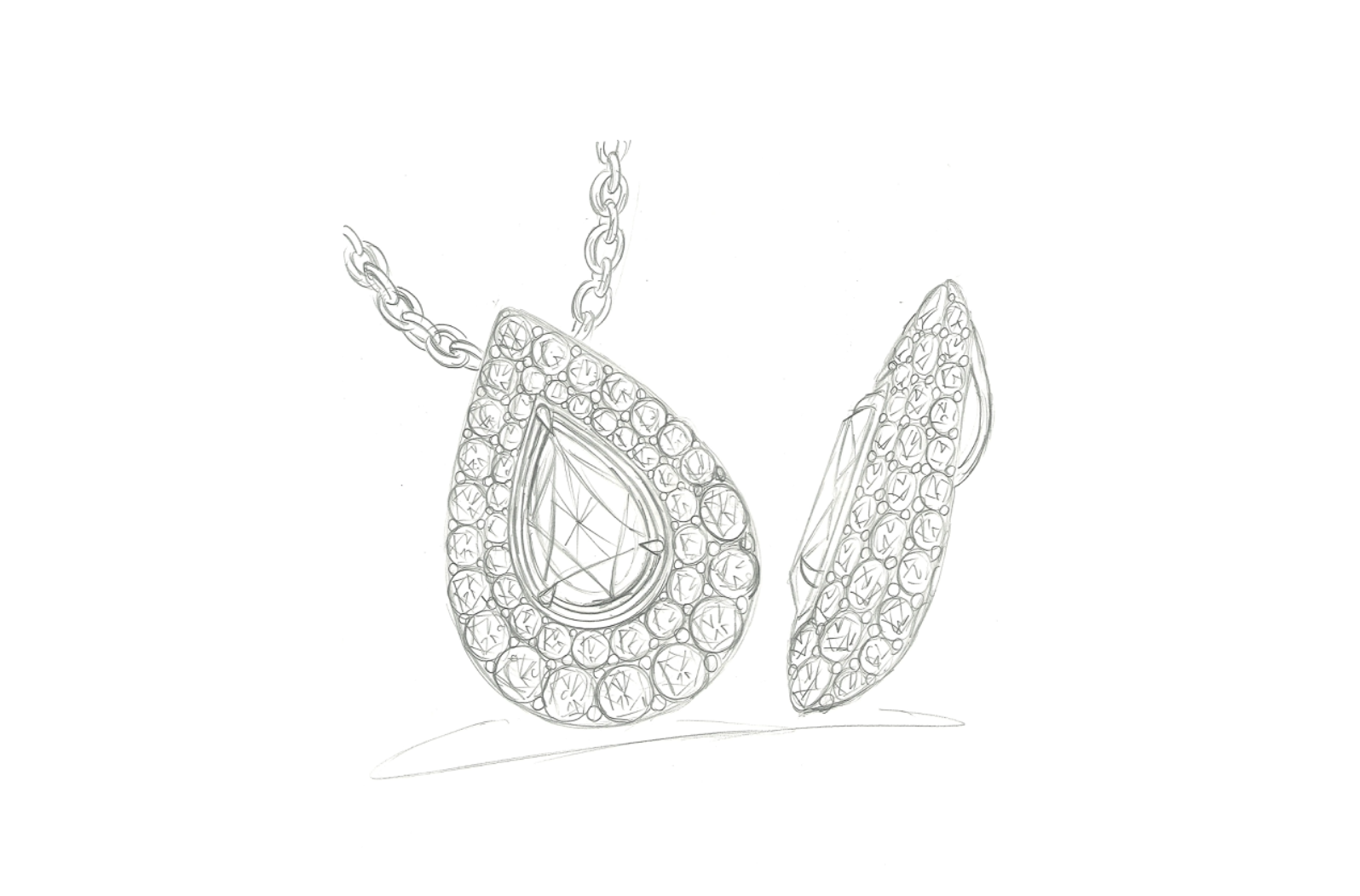 2.01ct D Flawless Golconda Diamond Necklace with D Flawless Diamonds set in 18K Yellow Gold