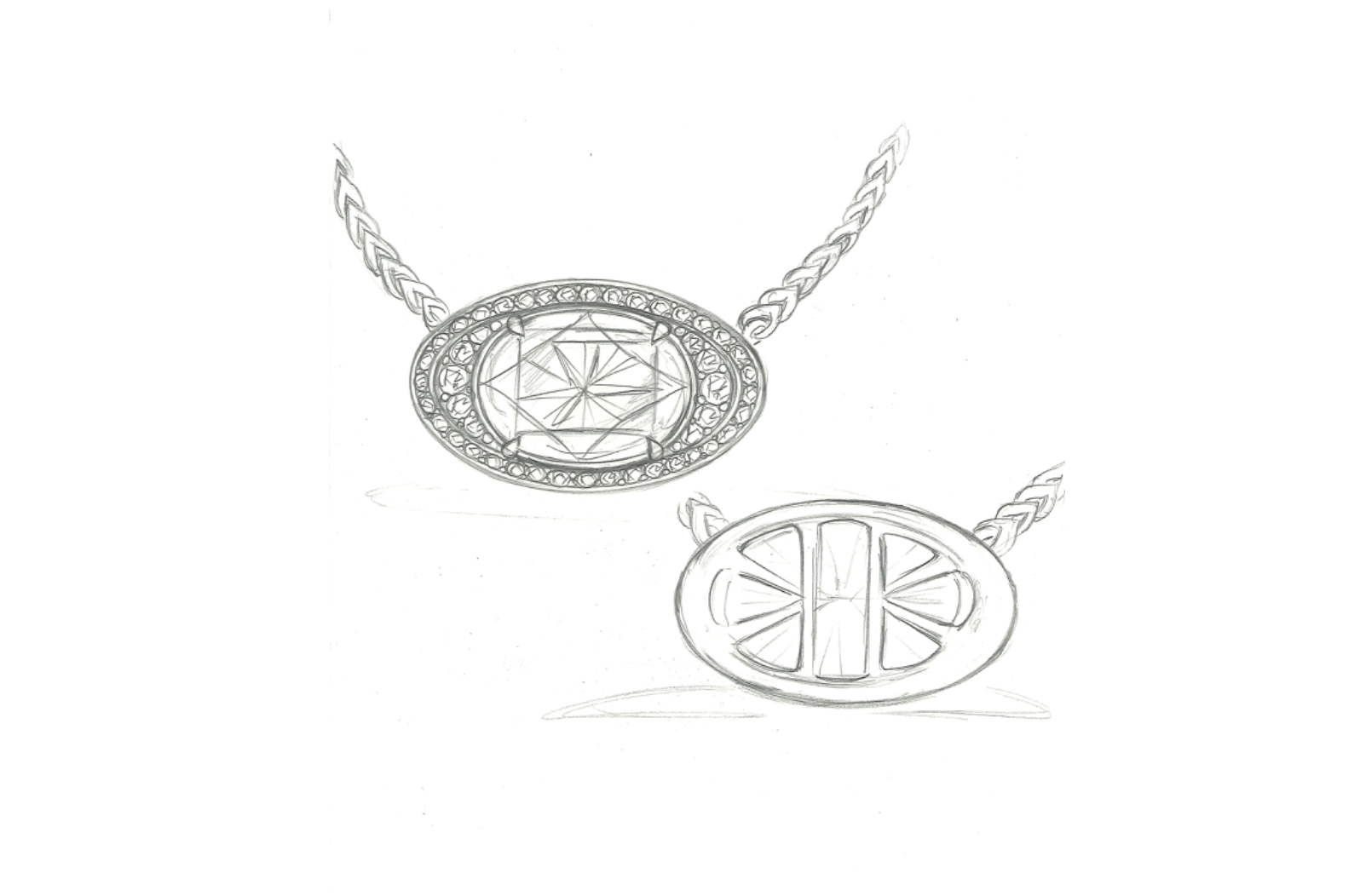 3.01ct D Flawless Golconda Diamond Necklace with D Flawless Diamonds set in 18K Yellow Gold