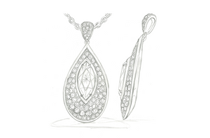 1.05ct D Flawless Golconda Diamond Necklace with D Flawless Diamonds set in 18K Yellow Gold